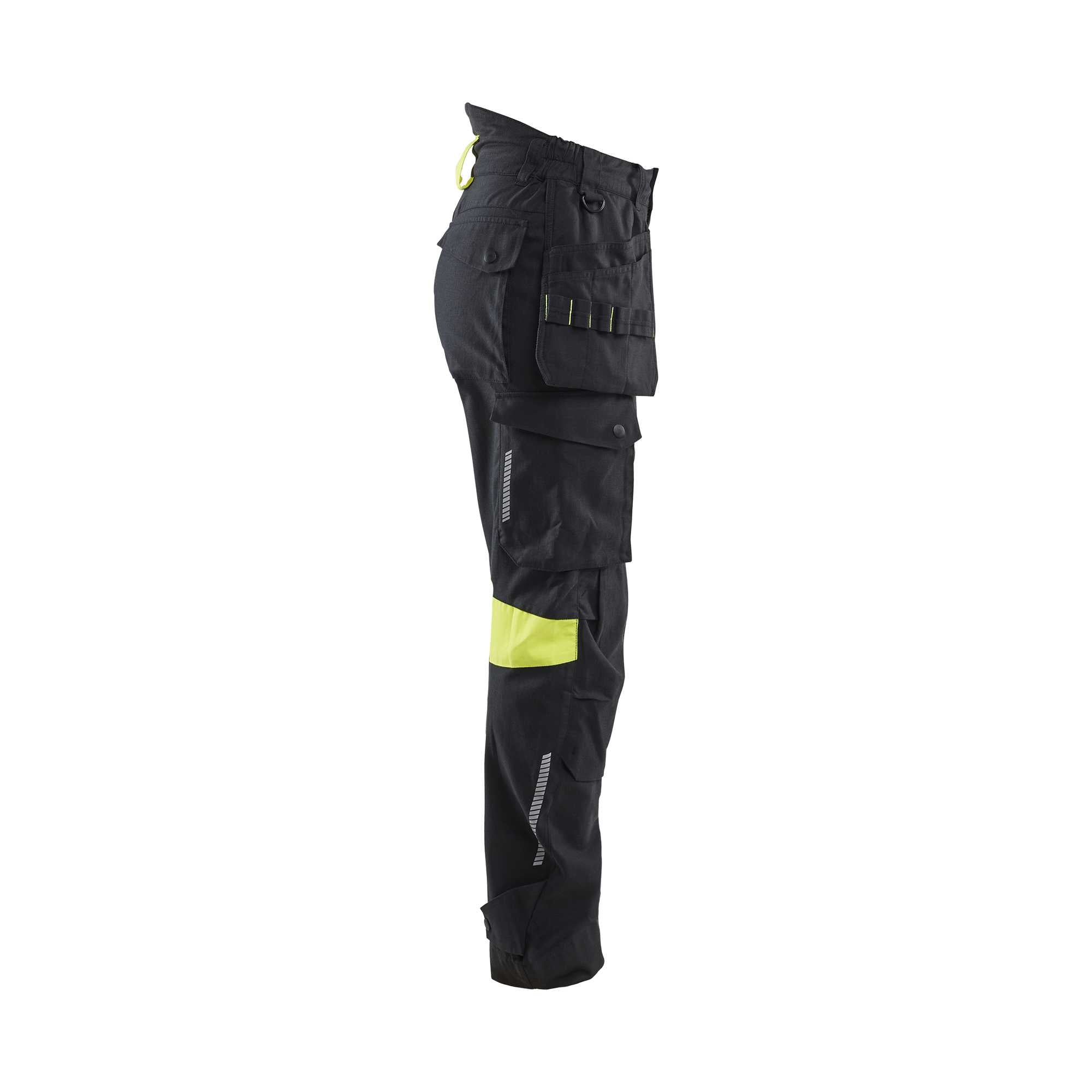 BLAKLADER 71081512 | Women's Craftsman Inherent Trousers Hi Vis Reflective Work Trousers Women - Ripstop Fabric